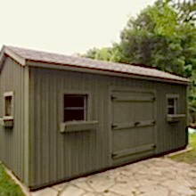 10 x 20 high board and batten with double doors.